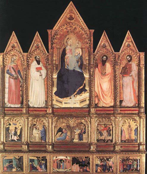 Polyptych with Madonna and Saints